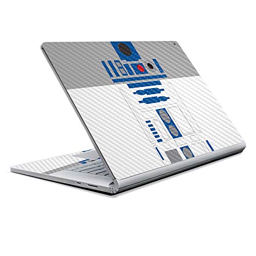 Image of MightySkins Carbon Fiber Skin for Microsoft Surface Book 2 13 inch (2017) - Cyber Bot,Protective, Durable Textured Carbon Fiber Finish,Easy to Apply, Remove, and Change Styles,