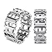 Ozzagar Multitool Bracelet 29 in 1 Tools Bracelet for Men and Women, Stainless Steel Multi-Functional Tool, Utility Wrist Survival Band for Sailing Travel Camping Hiking-Silver