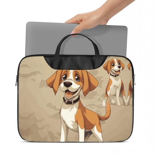 Maletín impermeable para laptop 17 pulgadas con estampado perrito Beagle miniatura 2