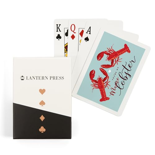Lantern Press Maine Lobster Baraja de 52 cartas poker