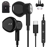 Magnetisches Design & Gewirr Beständig: Magnete verhindern, dass diese USB C in-Ear Ohrhörer bei Nichtgebrauch abrutschen. Hängen Sie sie einfach um Ihren Hals oder lassen Sie sie zusammenrollen und in einer Umweltschutzbox aufbewahren. Die Kabellänge beträgt 1,2 m und bietet ein innovatives verwirrungsfreies Design für mehr Komfort und Bewegung.