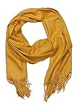 beybey weicher Damen Schal mit Kunstdruck XXL Kaschmir Tuch Kunst Stola warmer Modeschal mit Cashmere Kaschmir (curry)
