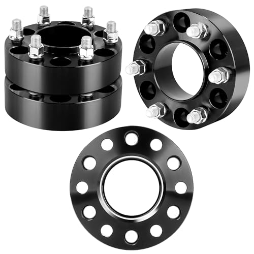 YIZBAP 4PCS 6x135 to 6x5.5 Wheel Adapters for Sliverado 1500 Wheels on F150 Vehicle 1.5 inch 6x135mm to 6x139.7mm Wheel Adapters 78.1mm Hub Centric and 87.1mm Hub Bore with M14x1.5 Studs