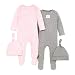 Burt's Bees Unisex Baby Organic Set of 2 Coveralls with 2 Caps