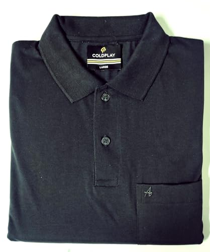 Image of COLDPLAY Men's Cotton Blend Solid Polo T-Shirt | Men's Half Sleeve Polo T-Shirt