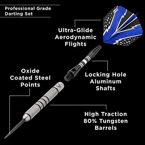 Viper By Gld Products Unisex Adult Five Knurled Bands Tungsten Steel Tip Darts, Black, 24 Grams Us #TOP2