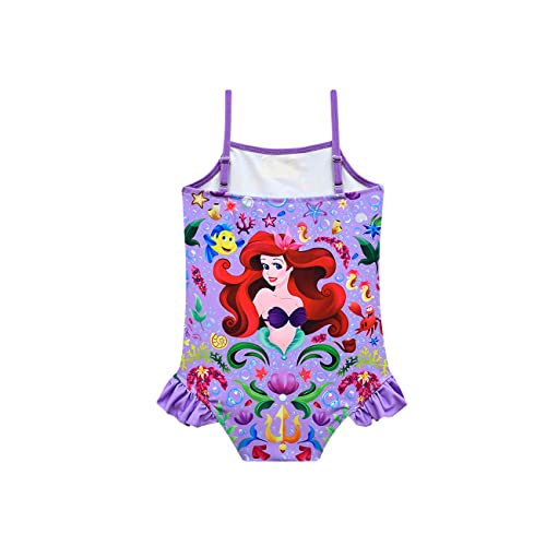 Girls Princess Bathing Suit 6Y Mermaid Swimsuits Cartoon Cute Swimwear One Piece Flutter Tamkini Beach Hawaiian Travel Outfits Gift Purple 110 #TOP2