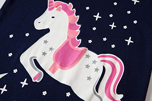 Girls Pajamas Christmas 100% Cotton Toddler Pjs for Kids Girls Children Long Sleeve Sleepwear Sets (Size 3T-8Y)4