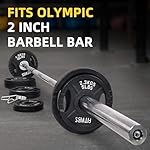 Fitvids Cast Iron 2-Inch Olympic Plate Weight Plate for Strength Training and Weightlifting, Multiple Sizes - Image 4