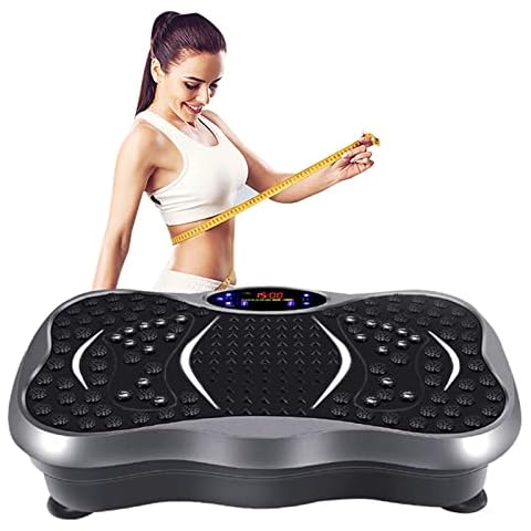 Vibration Plate w Resistance Bands, Vibration Plate Exercise Machine, 99 Levels of Intensity, Vibration Platform Home Gym Equipment Cover