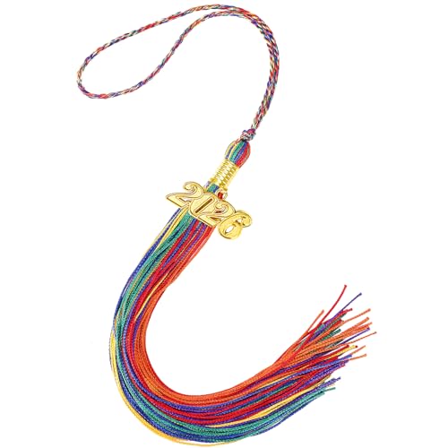 JULMELON 2026 Graduation Tassel, 1Pcs Graduation Cap Tassel 2026 Grad Graduation Tassel for 2026 Graduation Ceremonies Accessories (Rainbow Color)