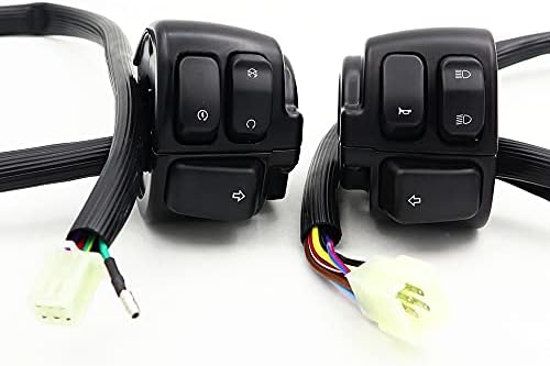 Control Switches Handlebar Wire Harness Horn Turn Signals Light On/Off Switch for Harley 1996-2012