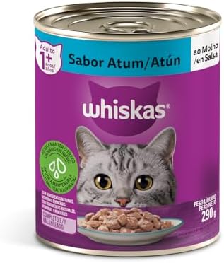 Pack de Ração Úmida Whiskas Lata Patê de Atum para Gatos Adultos ...