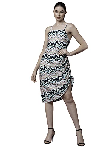 Image of OOMPH! Women's Crepe Sheath Knee-Length Dress