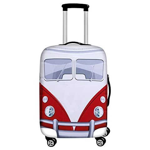 Coloranimal Vintage Van Suitcase Protector Fits 22 24 26 Inch Luggage Covers Trunk Case Cover