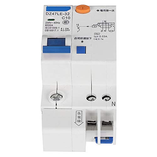 Miniature Circuit Breaker, DZ47LE-32 1P+N C10 10A Air Switch Circuit Breaker - Image 2