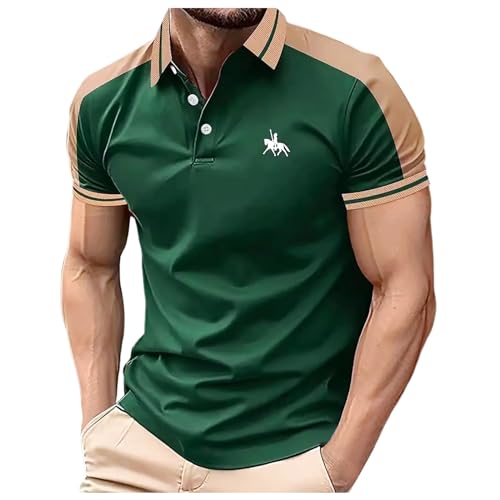 Polo pour homme en coton bio droit à boutons pour le golf et les loisirs