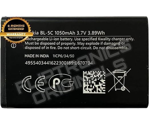 Image of BL-5C Battery for Nokia 1100 1101 1110 1110i 1112 1200 1208 1280 1600 1650 2310 2600 2700 3100 3110 3120 5130 6030 6230 6230i Battery with 6 Month Warranty**** (X243)