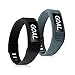 kwmobile Pulsera Compatible con Garmin Vivofit Talla S - Brazalete de Silicona y TPU - Negro/Azul Oscuro