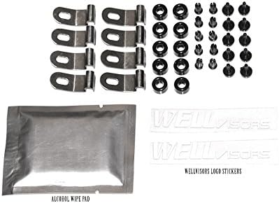 WellVisors Window Visors Wind Deflectors Compatible with Chevrolet Chevy 2011-2015 Cruze Sedan with Black Trim Rain Guards 3-847CH001