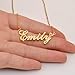 Aoloshow Luke Name Necklace Heart Charm Pendant 18k Gold Plated Stainless Steel Jewelry for Womens Graduation