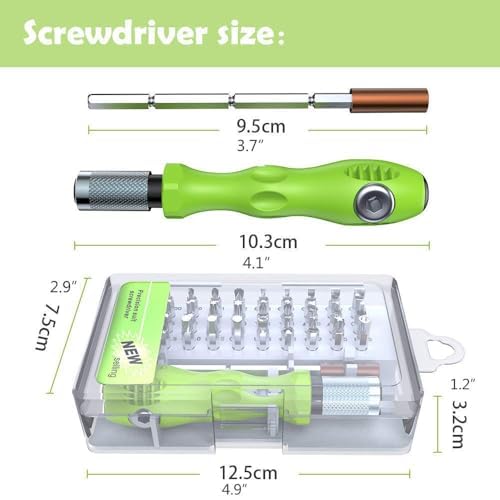 32 in 1 Interchangeble Multipurpose Mini Screwdriver Set Magnetic Slot Wrench Bits Repair Tools Kit Set Combination Screwdriver Set for Home Appliance,Laptop,Mobile,Computer 2