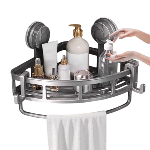 Sollee Estantes De Esquina Para Pared De Ducha | Estante Organizador con Ventosas para Baño - Portaobjetos Multifuncional con Escurridor de Ducha, Champú, Jabón, Toallas y Artículos de Aseo