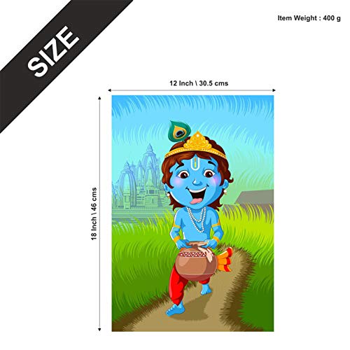 Image of PAPER PLANE DESIGN Baby Krishna Poster for Pregnant Women (Paper, 12 x 18 Inch) (Design-H) ,multicolor