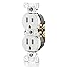 Leviton 15 Amp 125 Volt Tamper Resistant Duplex Receptacle, 10 Pack, T5320-WMP, White
