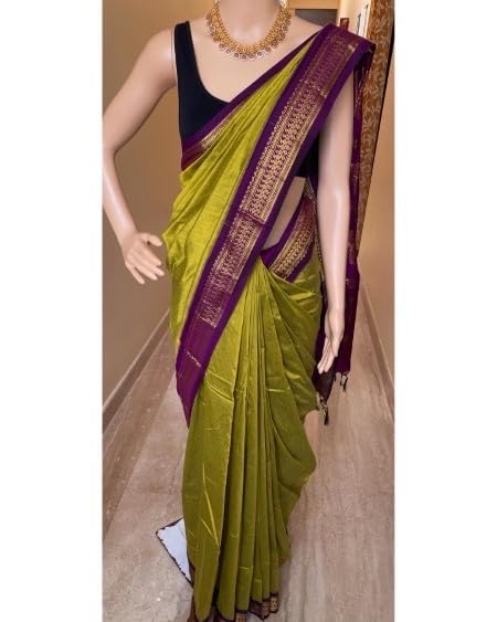 Image of South Cotton Gadwal Saree for Women | Celebrity Inspired Traditional Ethnic Wear | Chettinad & Kalyani Cotton Sarees | Soft Cotton Saree with Blouse Piece
