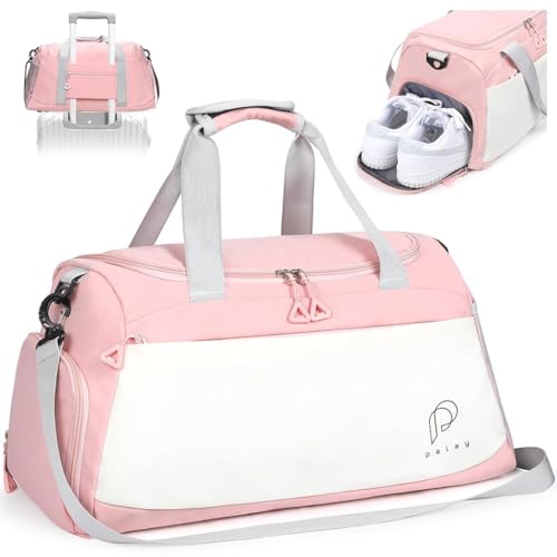 Image of PALAY Travelling Bags for Luggage Muti- Pocket Sports Duffle Bags for Women with Wet Pocket & Shoe Compartment Weekender Overnight Gym Bags for Women
