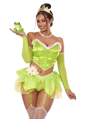 Costume de Bayou Babe vert en taille XL pour éviter les vêtements serrés
