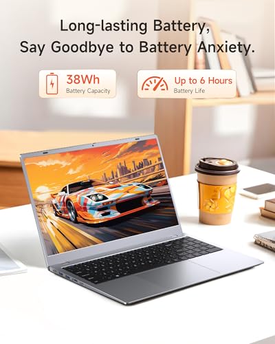 Image of 15.6 Inch Laptop Computer, 16GB RAM 512GB SSD, Pentium Gold 6500Y, FHD IPS Display, Student Laptop for Work & Study, WiFi 5, Bluetooth 5.0, HDMI, Type-C