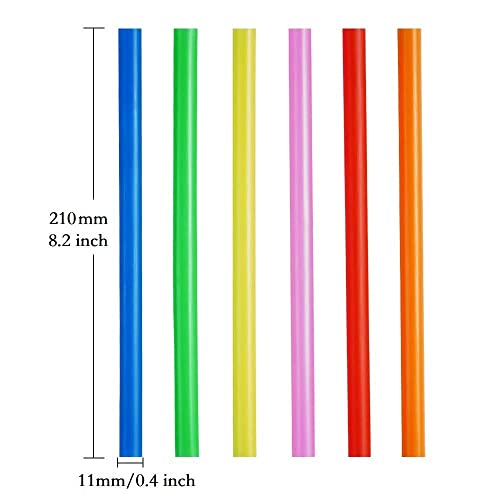 100 Pcs Jumbo Smoothie Straws,Colorful Disposable Wide-Mouthed Large Straw. #TOP1
