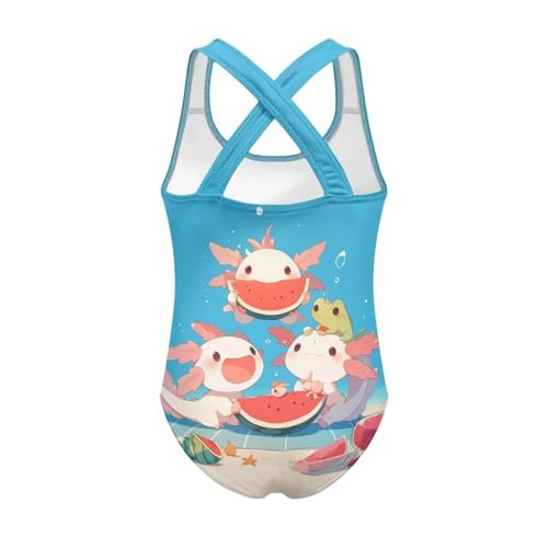 Image of Girls Swimsuit Criss Cross Back 1-Piece Summer Beach Swiwmear