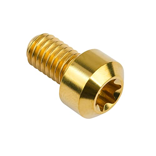 Image of Titanium Torx Square Head M6 x 10 15 20 25 30 35 40 45 50 60 65 70 80mm Screw Pack of 5 (Gold, M6x10mm)