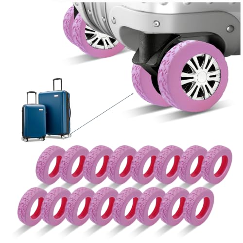 16 Pcs Luggage Wheel Covers, Anti-Noise, Fits 2-2.4" suitcase wheel, Pink by NCANBUS - Used condition - US$10.83