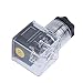 DC24V Solenoid Coil Plug for Hydraulic Valve, IP65 Waterproof, Transparent, 10A Rated Current, 5 Pack with Dust Pads and Screws