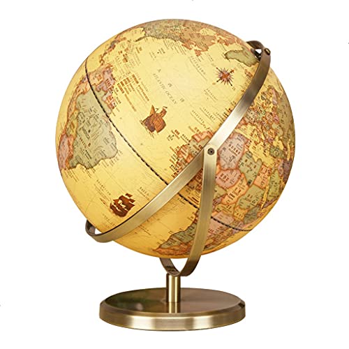 Globo, Globo terráqueo giratorio de 720° geográfico iluminado escritorio con base metal Decoración globos