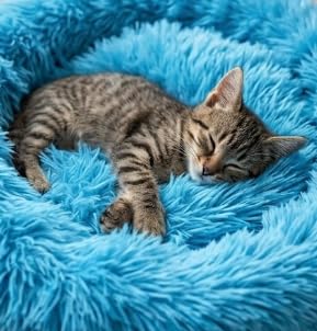 Image of Prokart Soft Faux Fur Fabric Cloth - 60 Inch Wide Pana | Fur Fabric Decorative Cloth for Crafting Soft Toys, Fancy Dress, Baby Photoshoot, Wedding Mandap & Party Decor (Blue, 5 Mtr)