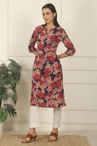 Image of W for Woman Swiss Dot Textured Cotton Straight Kurta