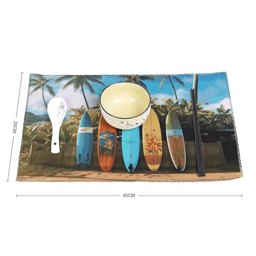 Set de table en toile de surf imprimé résistant 45x30 cm