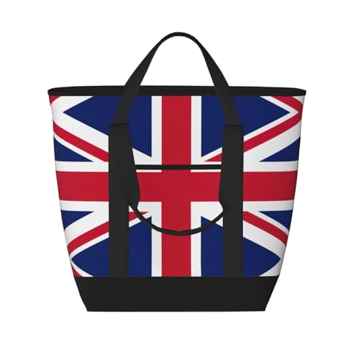 Sac isotherme grande capacité préservant la fraîcheur avec motif drapeau noir