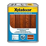Xyladecor Universallasur 2,5L Holzlasur für Innen/Außen mit UV- und Nässeschutz (Dunkelbraun)