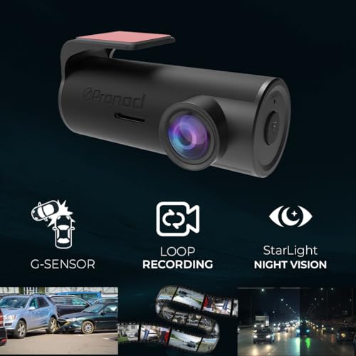 Image of PRONOD PRO Z-2K Dash Cam for Car Front Only | 360 Rotatable Dashcam for Car with Mic | Night Vision, WiFi App Control, G-Sensor | 24H Parking Mode, Supports 128GB | Free Hardwire Kit