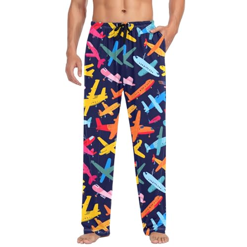 Boccsty Halloween Men Cotton Flannel Pajama Pants Christmas Mens Lounge Sleep PJ Bottoms S-XXL