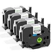 Labelife TZe-251 TZe251 TZe TZ Tape 24mm 0.94 Laminated White Replacement for Brother P Touch Lab...