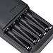Amazon Basics Battery Charger for Rechargeable AA and AAA NiMh Batteries - NA Plug, 4-Bay, Black