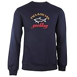 Besticktes Branding Paul and Shark Herren Crew-Nackenlogo Sweatshirt Marine M