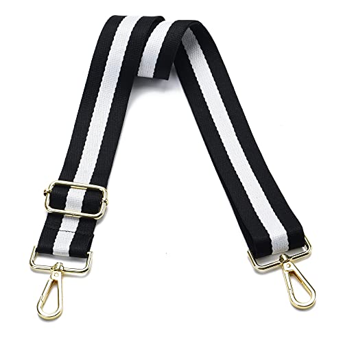 Image of Purse Strap Gold Hardware Replacement Crossbody Bag Strap, Wide Adjustable Shoulder Strap